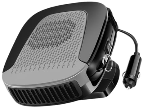 LAPYAPPE Riscaldatore per Auto 12V Portatile Sbrinatore Rapido, Ventilatore Riscaldante Compatto in Plastica per Riscaldamento Interno Veicolo e Rimozione Neve Invernale