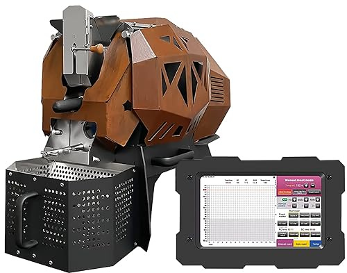Commercial Coffee Roaster Machine Automatic with Temperature Curve, Chaff Collector, Rapid Cooling for Bean Roasting