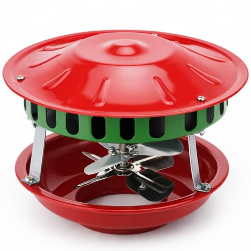 100W Rauchabzug Ventilator 12-21cm mit 7 Flügeln, 220V Geräuscharmer Abgas Kaminventilator aus Edelstahl, Kaminventilator Abgas für einfache Montage an Holzöfen, Kaminen & Heizsystemen