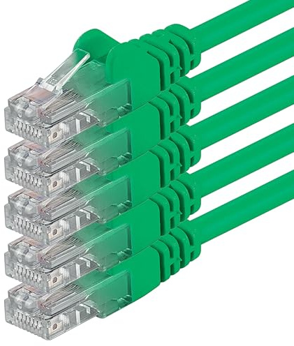 5x 2m Câble Réseau Cat6 Cat 6 - RJ45 Ethernet LAN DSL Routeur Modem - Vert