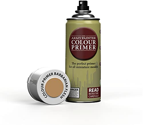 The Army Painter | Colour Primer | Acrylic Spray Barbarian Flesh 400 ml, Miniature Painting Primer