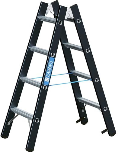 ZARGES | Schwerlast-Stehleiter | beidseitig begehbar | 2 x 4 Sprossen