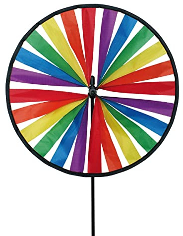 CIM Windspiel - Magic Wheel Runner 28 Rainbow - Durchmesser: 28cm - UV-beständig und Wetterfest - Vielseitige Haus und Gartendekoration