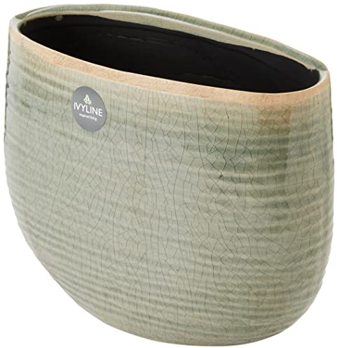Ivyline 136335 Planter Como mint D26x13 H20, Green
