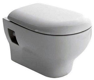 Sanitari bagno vaso water sospeso,con coprivaso compatibile,Grace Globo, bianco
