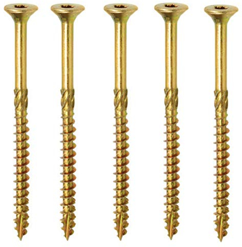 TORX 6.0 x 200 mm TX30 Vis à bois tête fraisée pour terrasse ou panneaux Lot de 100