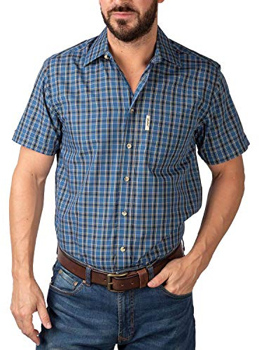 Rydale Men's Classic Short Sleeved Shirts Polycotton Checked Summer Tops