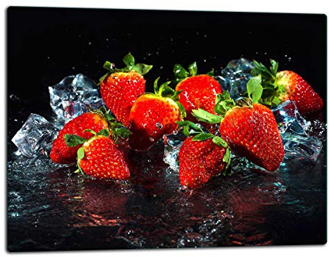 TMK ArtDeko – Schneidebrett Glas – Glasschneidebrett für die Küche 52x40 cm – Robust, Hygienisch & Rutschfest – Glas Schneidebrett – Zusätzliche Arbeitsfläche – Vielseitige Nutzung