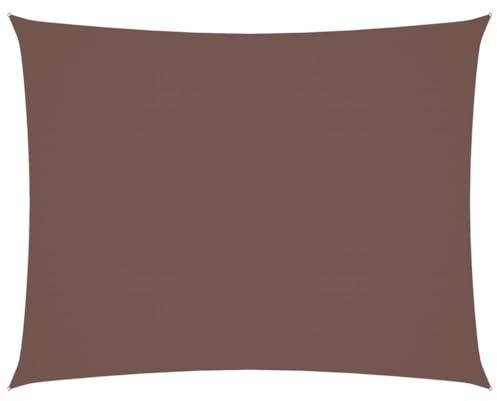 vidaXL Toldo de Vela Rectangular Tela Oxford marrón 3x4 m