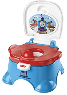 Fisher-Price Thomas & Friends 3-in-1 Toddler Potty Training Toilet and Step Stool with Music Sounds and Removable Seat Ring, HLV82