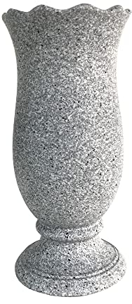 Vaso per tombe per cimitero commemorativo decorazione tomba colore marmo con punte di terra viene fornito con schiuma di fiori