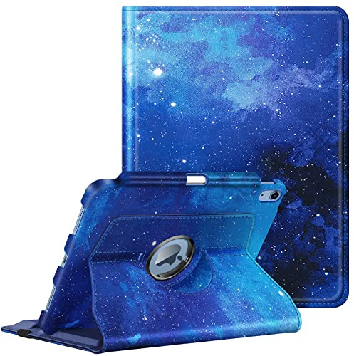 Fintie Drehbare Hülle für iPad (A16) 11. Gen 11 Zoll, iPad 10. Gen 10.9 | 360° Drehständer, Betrachtung im Hoch- und Querformat, stoßfeste Schutzhülle mit Stifthalter, Auto-Sleep/Wake, Sternenhimmel