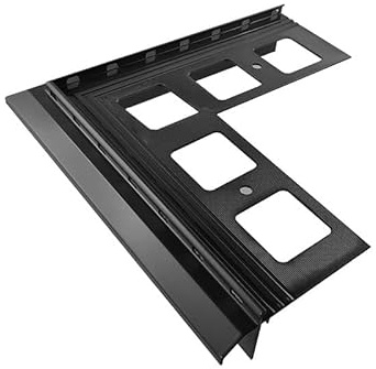 Renoplast® Aluminium Ecke 90° für Traufprofil K20R Graphit | Fertigstellung von Terrassen und Balkonen | Harzböden | Wasser ablaufsysteme Winkelprofil | Korrosionsschutz Balkonprofile