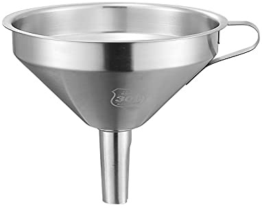 HOMEXO Embudo de Cocina Embudo de líquido de Aceite Embudo de Acero Inoxidable de Metal con Filtro Desmontable Embudo de Boca Ancha for conservas Utensilios de Cocina 1 Pieza (Color : 18cm)
