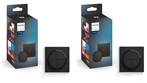 Philips Hue 2 boutons Télécommandes Tap Dial Switch, noir, permettent le contrôle de plusieurs pièces ou une zone