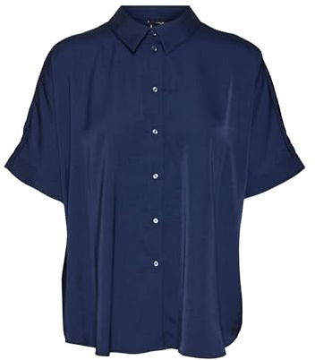 VERO MODA damskjorta VMKATRINE skjorta, marinblå blazer, M
