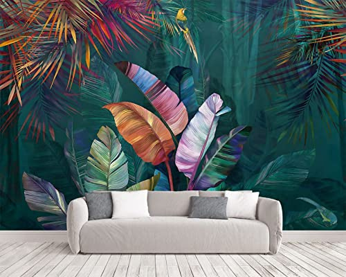 Carta Da Parati 3D Foglie Di Banano Colorate Carta Da Parati Camera Letto Moderna Fotomurali 3D Gigante Murale Decorazione