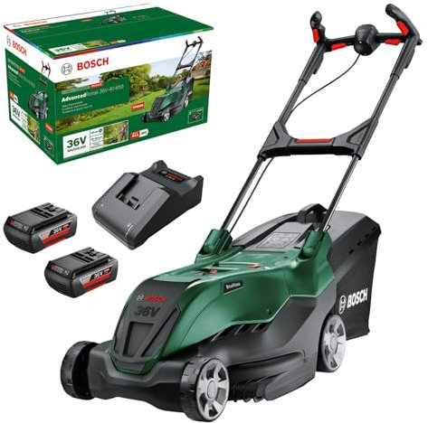 Bosch Cordless Powerful Mower AdvancedRotak 36V-40-650 (for Mowing Your Lawn; 36 Volt System; Cutting Width: 40 cm; Kit, with Battery and Charger)