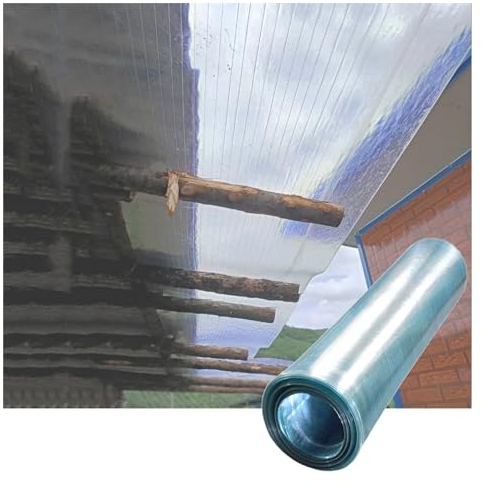 PFCDZDU Polycarbonat Terrasse Blatt, Draussen UV-geschützt Klar Glasfaser Paneele, Ersatz Markisen Abdeckung Planke Für Pergola Deck Hinterhof Schrägdach (Farbe : Clear-1mm, Größe : 1.5x6m)