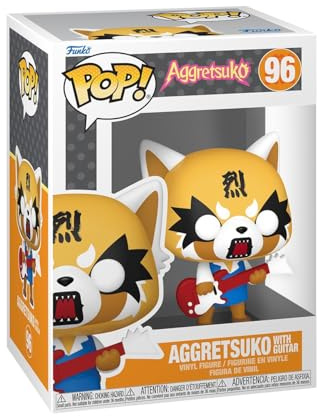 Funko POP! Sanrio: Aggretsuko with Guitar | Offizielles Anime Merch - Vinyl Sammelfigur als Regal Deko - Geschenkidee zum Geburtstag für Fans und Sammler