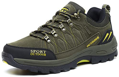 Ybberik Chaussures de Randonnée Pour Hommes Imperméables Anti-Dérapantes Bottines D'Extérieur Randonnée Trekking Bottes D'Absorption Des Chocs Pour Camping Escalade