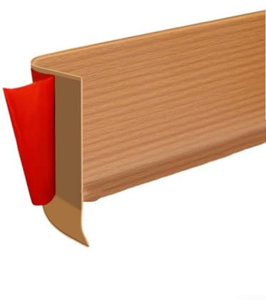 ReachMall 10Cm Wide Walnut Wood Flexible Skirting Board PVC, Wall Baseboard Molding Trim For Floor Wall Base, Plastic foot line kickboard(Yellow)