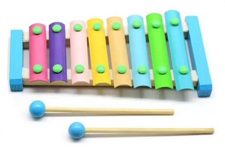 Xylophon-Instrument Für Erwachsene 8 Noten Holz-Xylophon Mit 2 Holzschlägeln Bunten Tasten Kleines Xylophon-Instrument Perfekt Für Anfänger