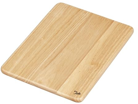 Tala Tabla de Cortar Rectangular de, Madera de Hevea Apta para Alimentos, Ideal para Cortar, Picar y Servir Todos los Alimentos, Mide 33 x 25 x 1,5 cm