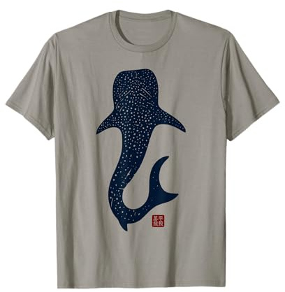 Whale Shark with Traditional Japanese Kanji Seal T-Shirt