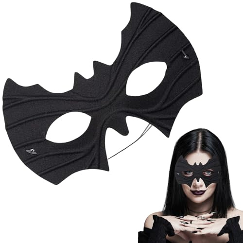 PPGGOPP Fledermaus Maske, Halloween Augenmaske, Fledermaus Maske Kinder, Fledermau Maskes Damen, Schwarze Augenmaske, Maskes Schwarz Fasching für Maskerade, Cosplay, Halloweenparty, Karneval