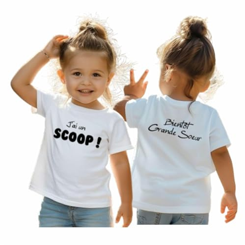 T-shirt annonce de grossesse - Idée pour annonce futur bébé, annonce grande soeur/frère, cadeau de grossesse, annonce grossesse famille