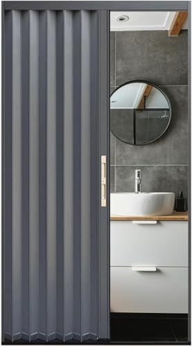 Porta scorrevole pieghevole con chiusura magnetica, soluzione salvaspazio per bagno e cabina armadio