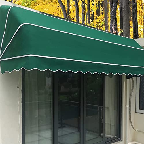 Vattentät uteplatsmarkis med fast aluminiumram, anpassningsbar solskydd baldakin för Veranda bakgård kommersiellt bruk – grön 150 cm storlek