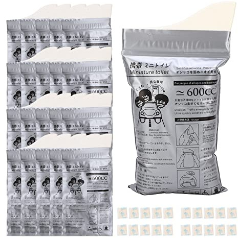 20 sacchetti per urina monouso da 600 cc unisex, sacchetto per fare pipì in viaggio con resina ad alta assorbimento d’acqua, striscia di sigillatura a prova di perdite per uso di