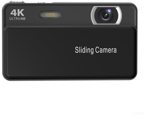 Autilyshop Cámara digital compacta sin espejo con pantalla de 3 pulgadas, 1300 W, para estudiantes, principiantes, cuerpo ABS portátil para fotografía y videografía, color plateado (negro)