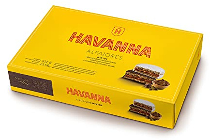 Havanna Alfajores Argentinos | Mixtos de Chocolate y Merengue | Galletas Rellenas de Dulce de Leche | Alfajores Argentinos tradicionales Gourmet | Caja 12 Unidades | 612g