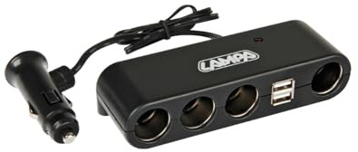 LAMPA 39024 Toma múltiple para mechero de coche con fusible