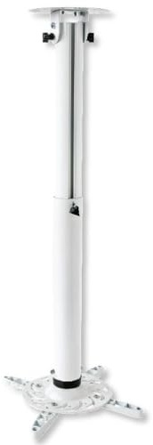 Techly 022267 Supporto a Soffitto per Proiettori Estensione 500-770 mm Bianco Bianco