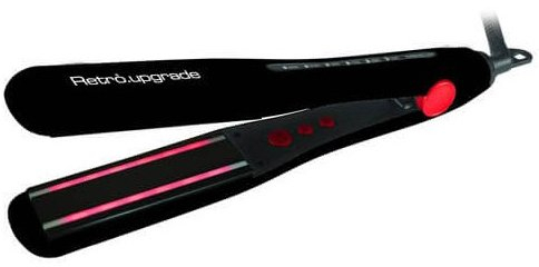 RETRO' UPGRADE Retro Upgrade Piastra per capelli professionale 142CinfraKER Double Infrared, nero - Piatti in ceramica tormalina ionica - Made Italy