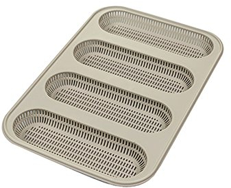 silikomart | Silikon-Snackform MINI BAGUETTE BREAK, Antihaft, 1er-Pack Form für 4 Sandwiches, 170 x 55 mm, h 20 mm, Made in Italy