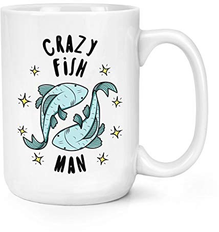 Crazy Fisch Mann Sterne 15oz Große Becher