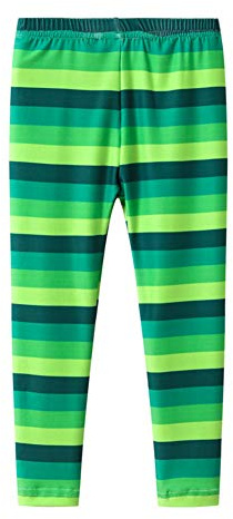 Mud Kingdom Little Boys Leggings St.Patrick's Day Elastic Waist Stripe Pants for Boy Green 5 Years