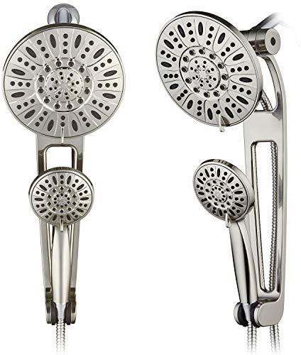 AquaDance High-Pressure 48-Mode 3-Way Shower Spa Combo with Adjustable 18-Inch Extension Arm, Brushed Nickel