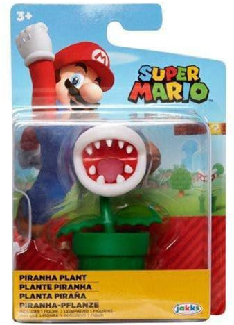 Jakks Pacific Piranha Plant Spielfigur aus Super Mario Piranha-Pflanze Sammelfigur Actionfigur 6 cm Ab 3 Jahren