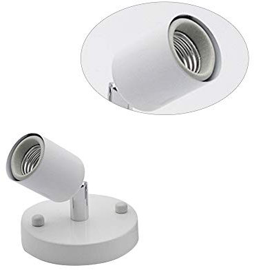 Esoes Faretto orientabile - Lampada da soffitto, regolabile, da parete, lampadina non inclusa, colore: bianco