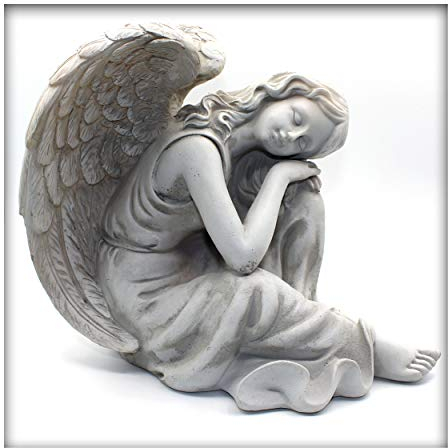 Kieskönig Engel schlafend Garten Blume Grab Grabschmuck Gartendeko höhe 25 cm