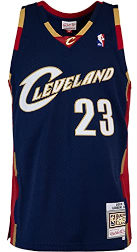 Mitchell & Ness Swingman Lebron James Cleveland Cavaliers 08/09 Trikot (M, Navy)