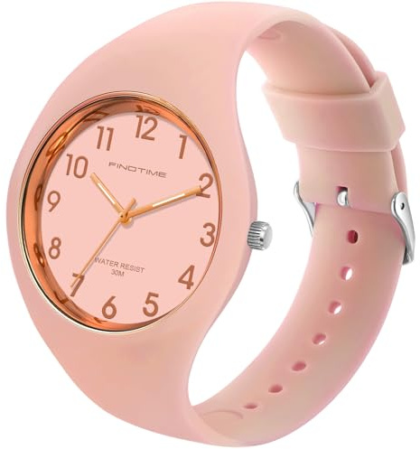 Ladies Watches Waterproof Watches for Women Sports Watches Womens Watch with Big Face and Soft Silicone Strap Girls Watches Simple Watch for Teenager Nurse Watch with Secondhand White Black Pink
