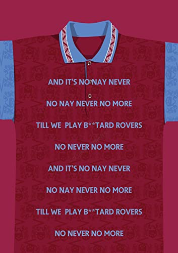 Burnley fans song/shirt art print. Size A4