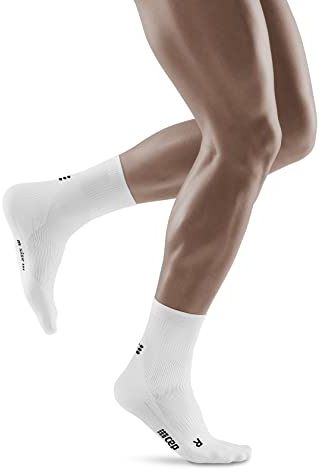 CEP - CLASSIC ALL COMPRESSION SOCKS MID CUT für Herren | Kompressionsstrümpfe im klassischem Look | Sportsocken Herren mit Kompression | Kompressionssocken Herren in weiß | Größe L | IV